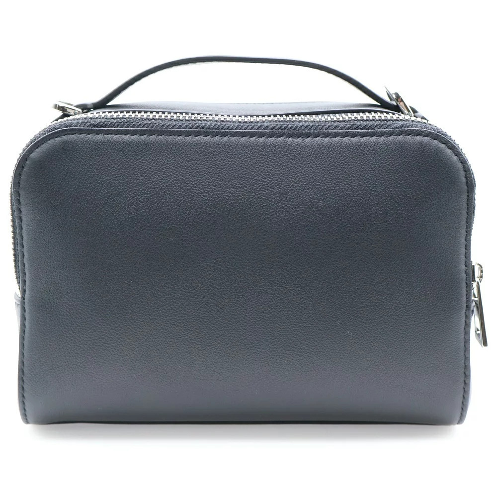Loewe Bag Logo Black Leather Handbag Crossbody Camera Embossed Anagram Shoulder